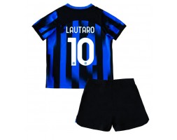 Inter Milan Lautaro Martinez #10 Koszulka Podstawowych Dziecięca 2023-24 Krótki Rękaw (+ Krótkie spodenki)